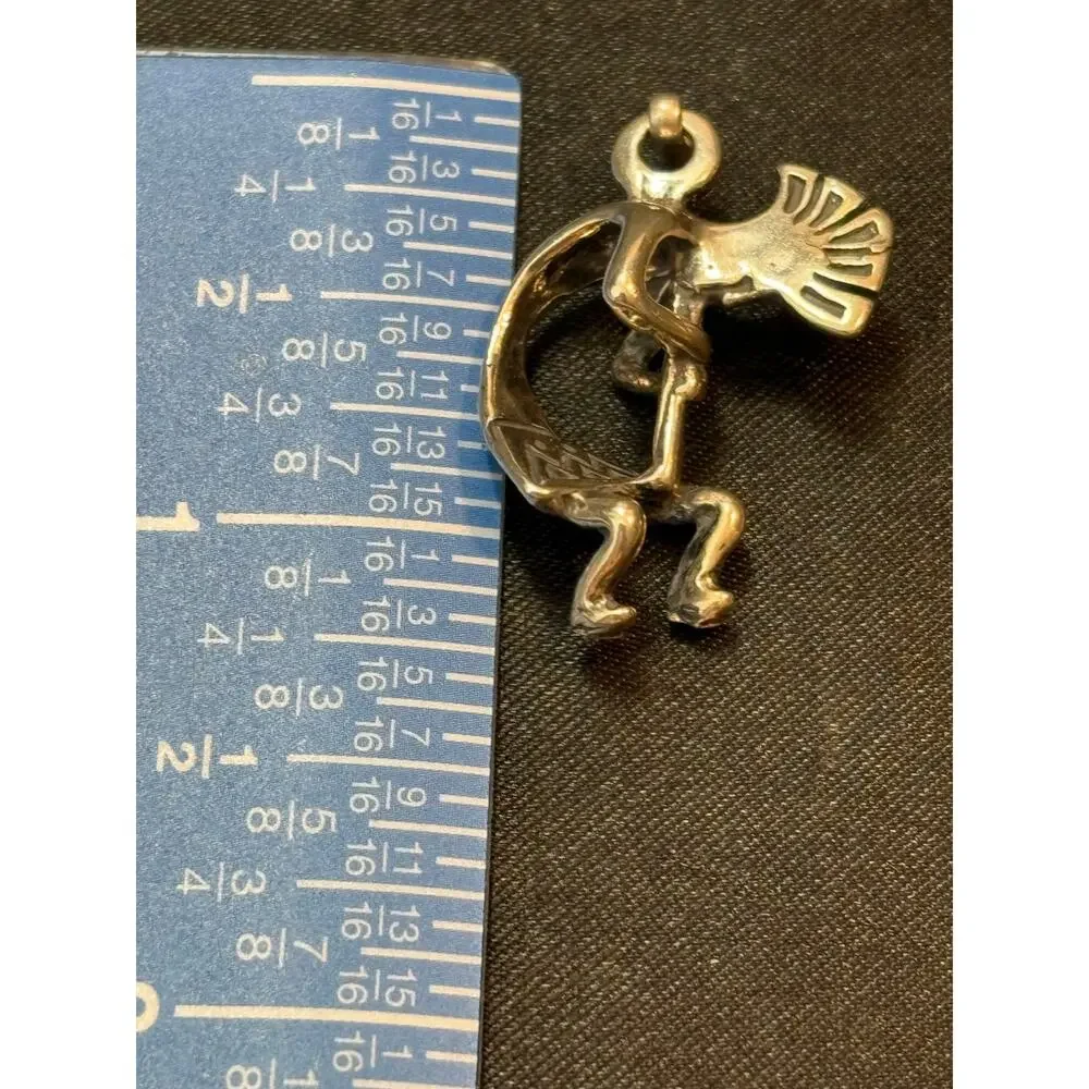 Vintage Sterling Silver Kokopelli Pendant 4 g 1.25